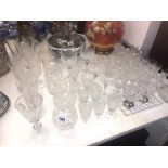 A quantity of cut crystal glassware