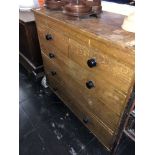 A pine 19th century chest of drawers