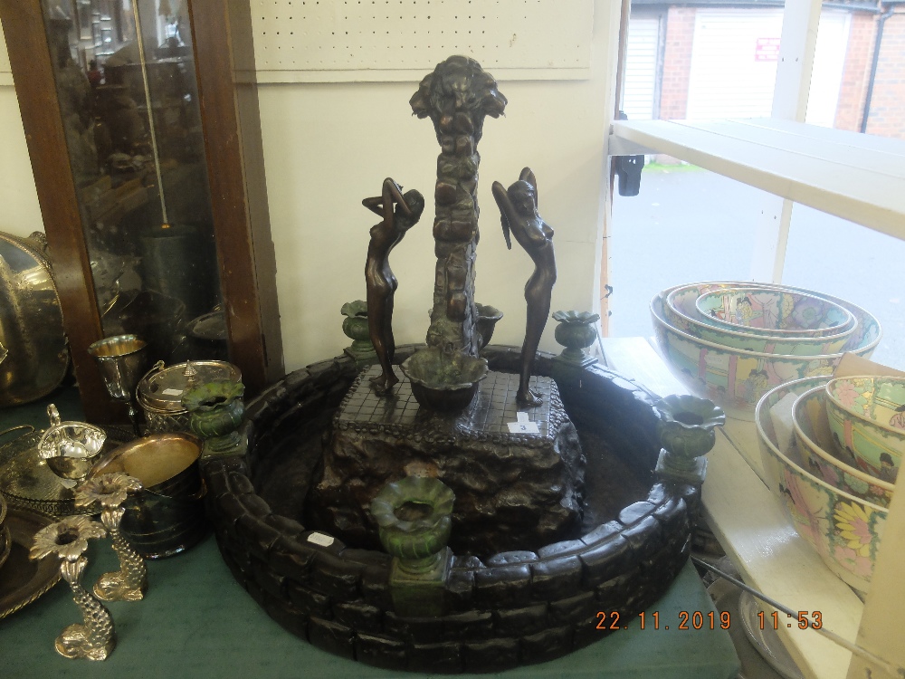 A bronze indoor fountain - Image 3 of 3