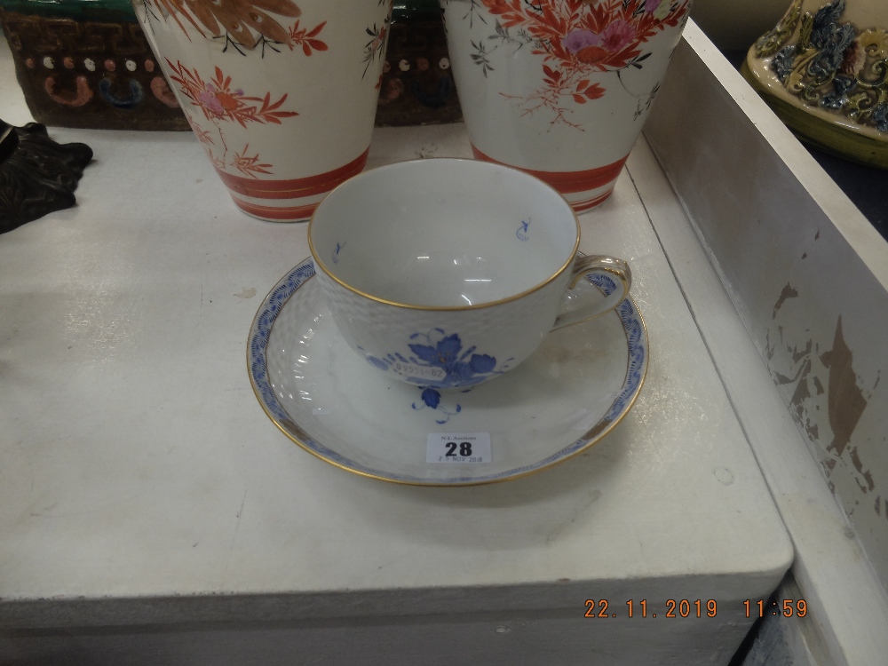 A large hand painted Herrend porcelain duo - Image 6 of 6