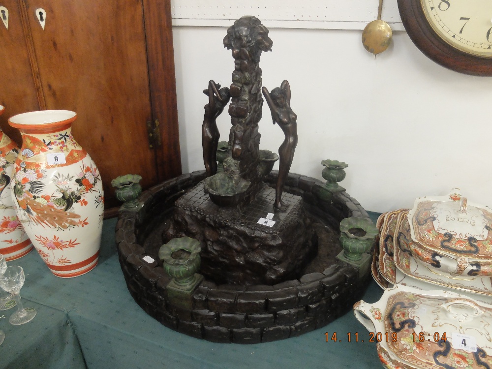 A bronze indoor fountain - Image 2 of 3