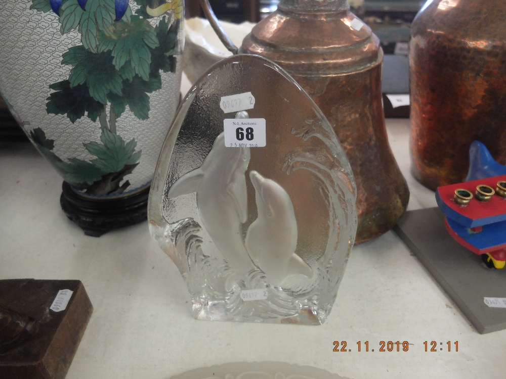A Gobels art glass paperweight