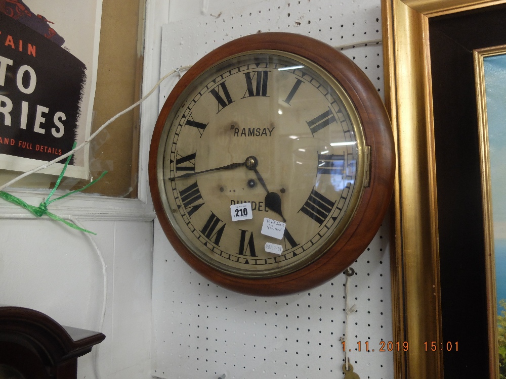 A Ramsey Dundee mahogany cased station clock - Image 2 of 4