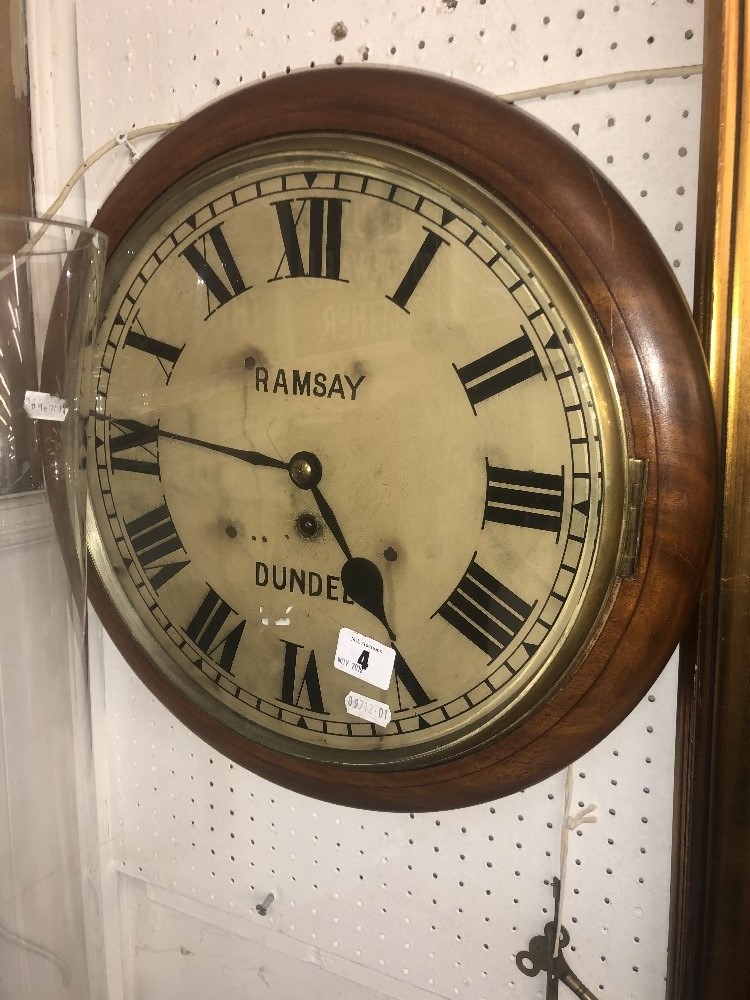 A Ramsey Dundee mahogany cased station clock - Image 3 of 4