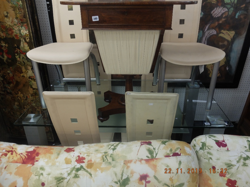 A contemporary glass table and six chairs - Image 6 of 6