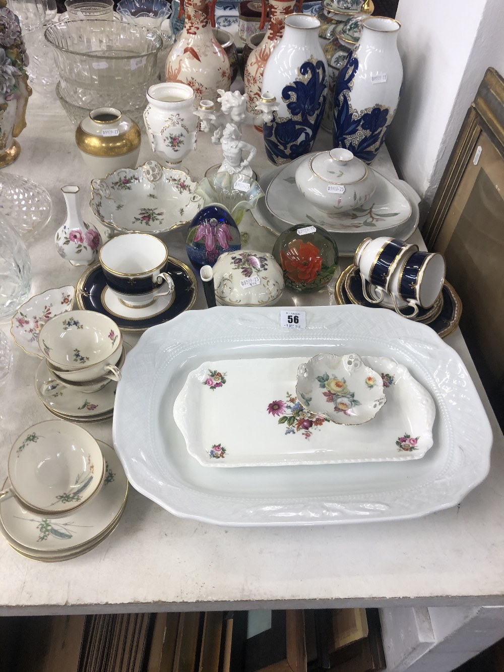 A quantity of assorted porcelain and glassware including Rosenthal and KPM,