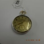 A 900 silver cased pocket watch,