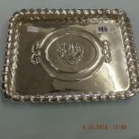 A hallmarked silver art nouveau tray weight 205 grams