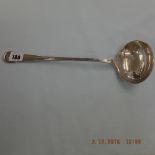 A hallmarked silver soup ladle William Hutton Sheffield 1920 weight 251 grams