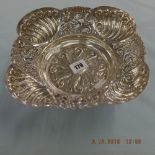 An Edwardian hallmarked silver fruit bowl Charles Edwards London 1902 weight 569 grams