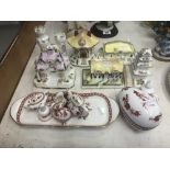 A collection of Coalport cottages plus Coalport Indian Tree