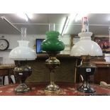 Three oil lamps