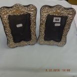 A pair of hm silver photo frames