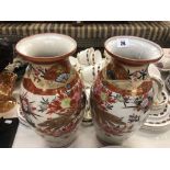 A pair of oriental vases