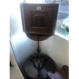 Two small occasional tables and a small corner cupboard