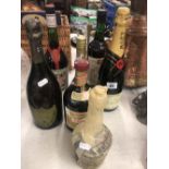 Seven bottles of alcohol including Dom Perignon 1975,