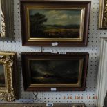 Two framed 19th century oil on canvas including a landscape and a seascape signed by Joseph.