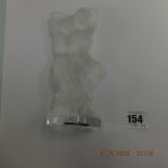 A signed Lalique figure "lovers"