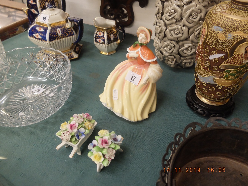 A Royal Doulton figurine and two Doulton posies - Image 3 of 5