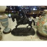 A bronze horse and jockey