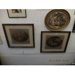 A pair of framed and glazed prints