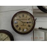 A W Betsworth and Son Bitterne mahogany cased station clock