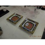 A pair of Versace Rosenthal porcelain Le Roi Soleil ashtrays