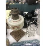 A Victorian oil lamp base a.