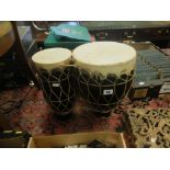 A set of bongo drums