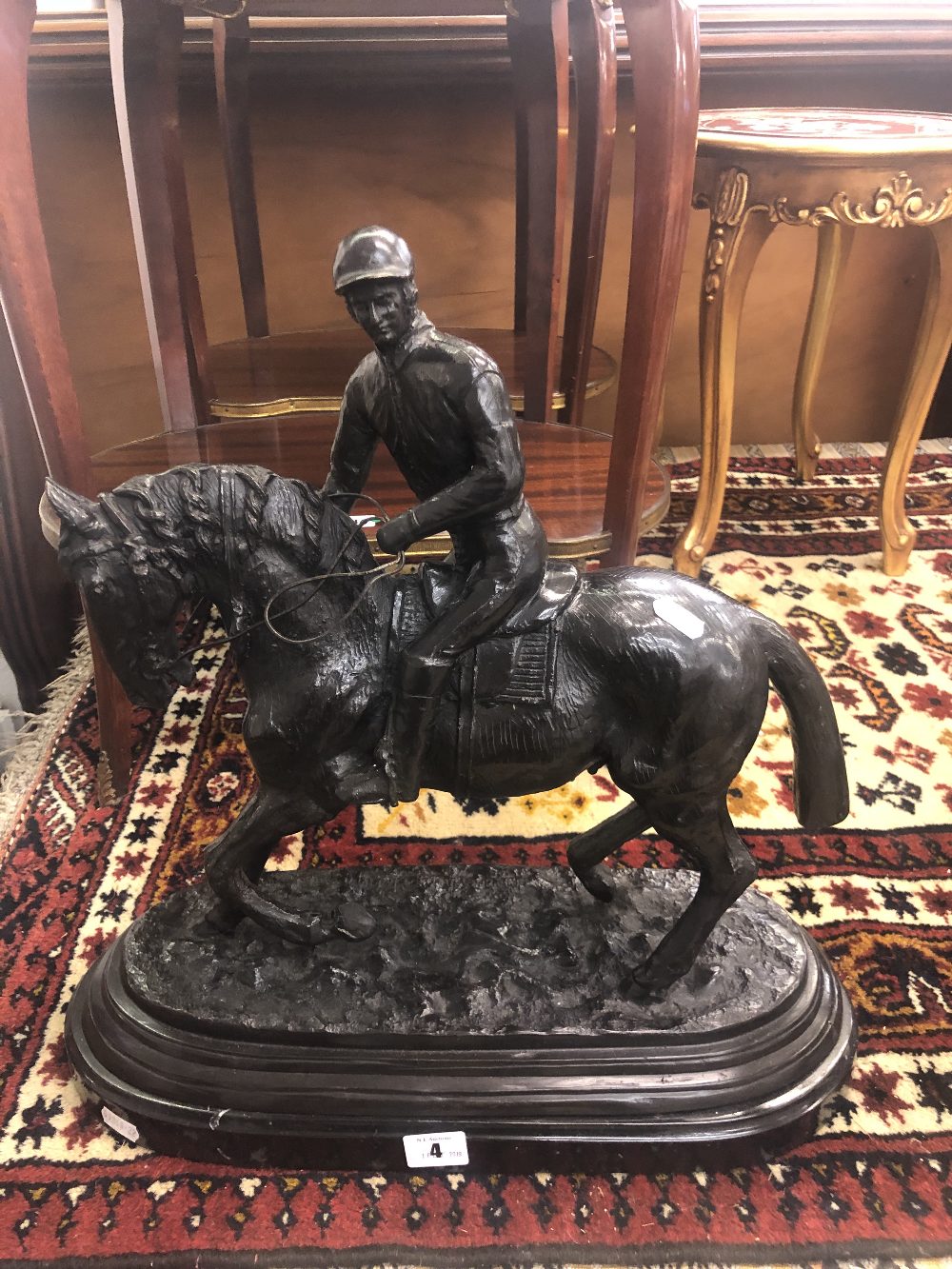 A bronze horse and jockey - Image 2 of 2