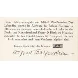 Wolfenstein, Alfred. Der Lebendige. Novellen. München, Roland-Verlag, 1918. 50 S., 1 Bl. 19,5 x 13