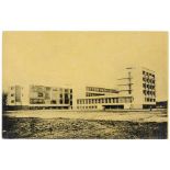 Bauhaus - - Köster, Arthur. Bauhausgebäude in Dessau. Photolithographie nach der Original-