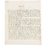 Hirschfeld, Christian Cay Lorenz. Eigenhändiger Brief mit Unterschrift. Tinte auf Papier. Kiel,