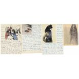Nagel, Hanna. Sammlung von eigenhändigen Briefen und Postkarten an W. Pieper, Studienrat in