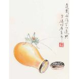 Asien - China - - Tschi Pai-Schi (Qi Baishi). Yong Baocai xin-zhi-shih jien-pu (Bildersammlung des