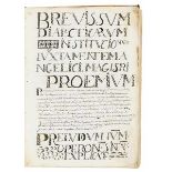 Arino, Bartolome. Brevissum dialecticarum. Lateinische Handschrift auf Papier. Mit einer großen