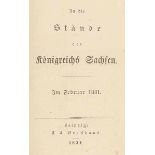 Sachsen - - Sammelband mit 9 Schriften zur Sächsischen Verfassung von 1831. Verschiedene Orte und