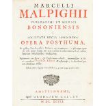 Biologie - - Malpighi, Marcello. Opera posthuma. In quibus excellentissimi authoris vita continetur,