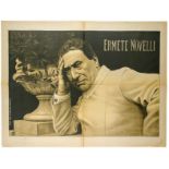 Plakate - - Ermete Novelli. Einfarbig lithographiertes Plakat. Verona, Druck bei Bernardi, um