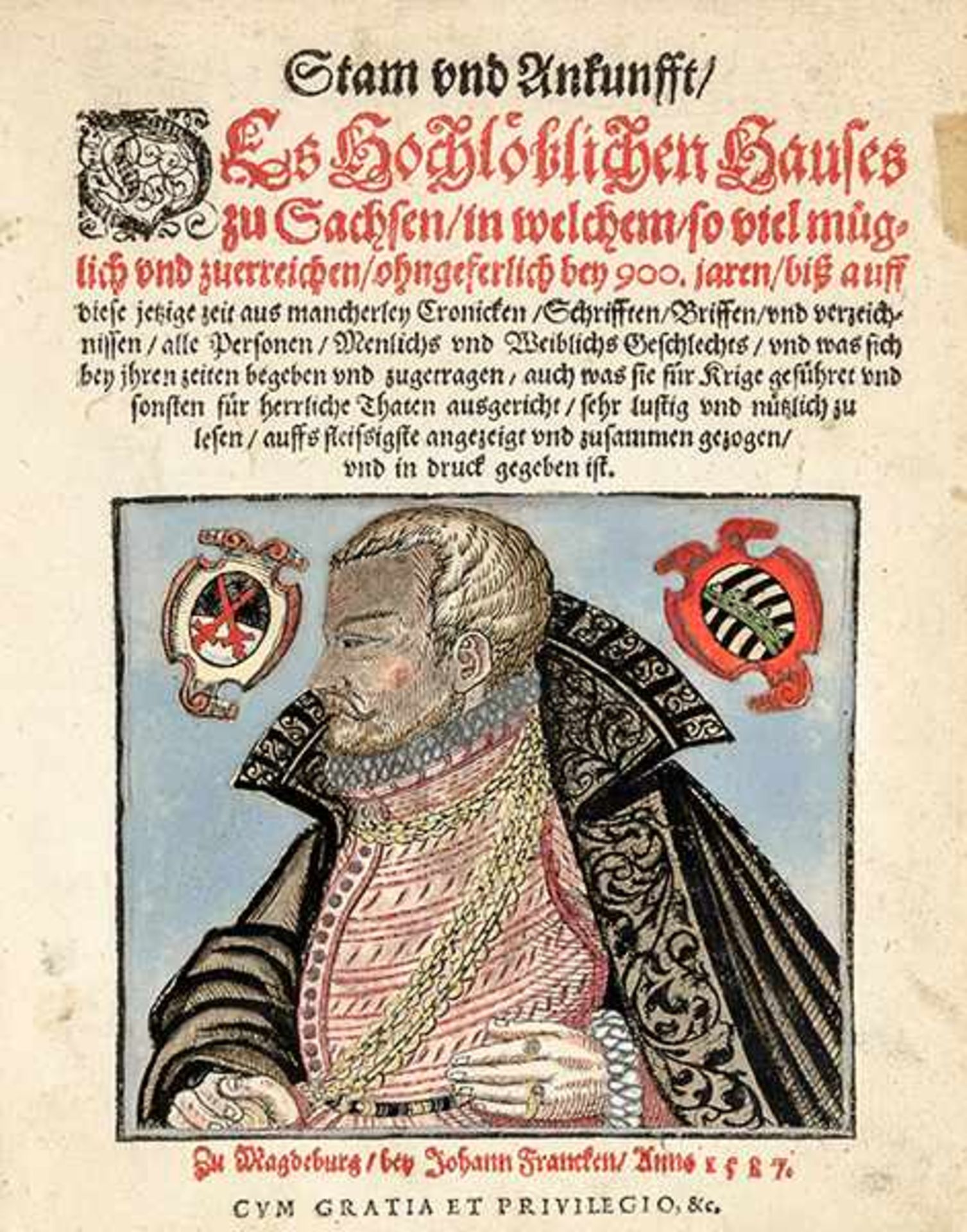 Agricola von Spremberg, Johann. Illustrissimorum Ducum Saxoniae praestantium sapientia, virtute et - Bild 3 aus 12