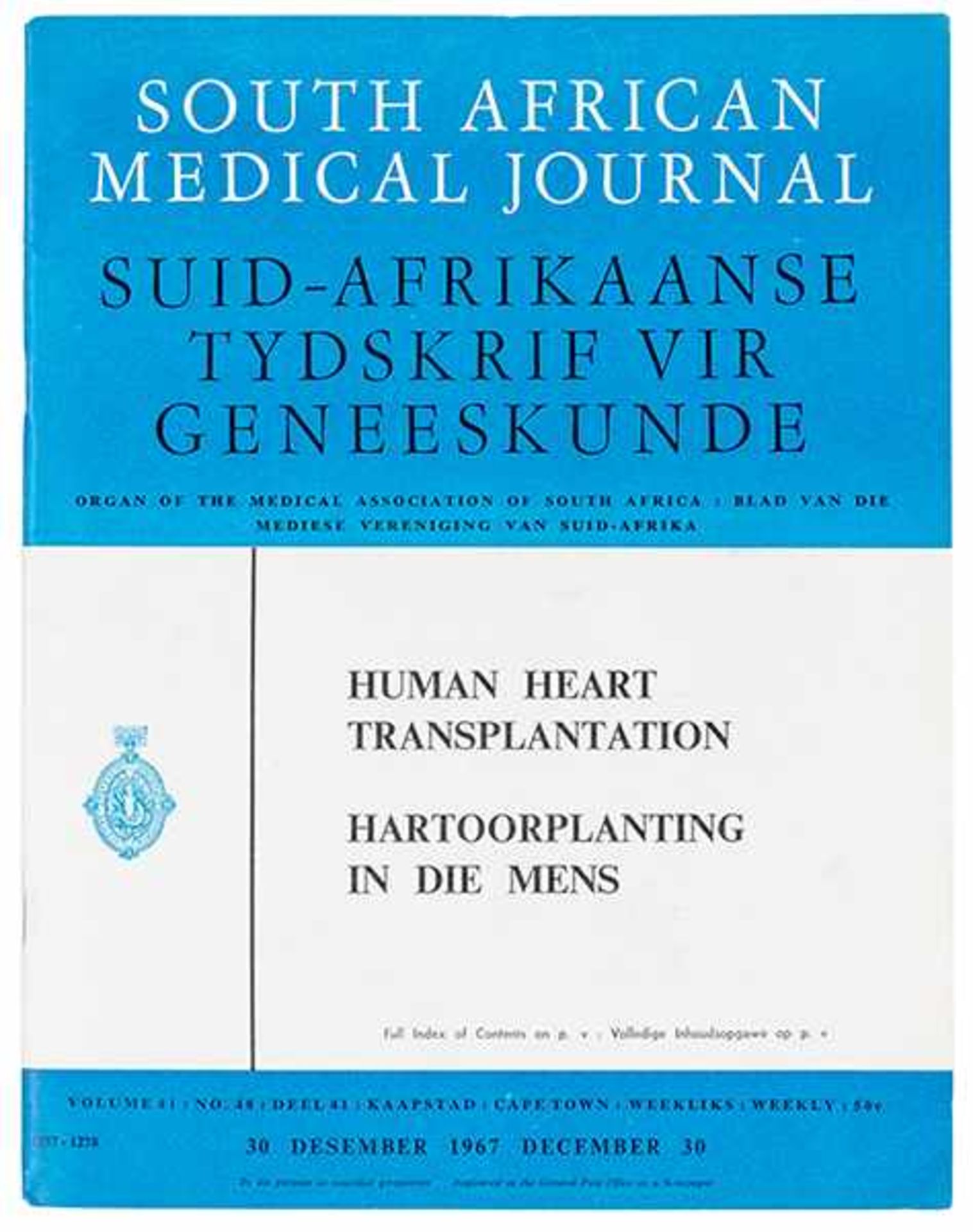 Medizin - Chirurgie - - Barnard, Christiaan Neethling. A human cardiac transplant: The interim - Bild 2 aus 2