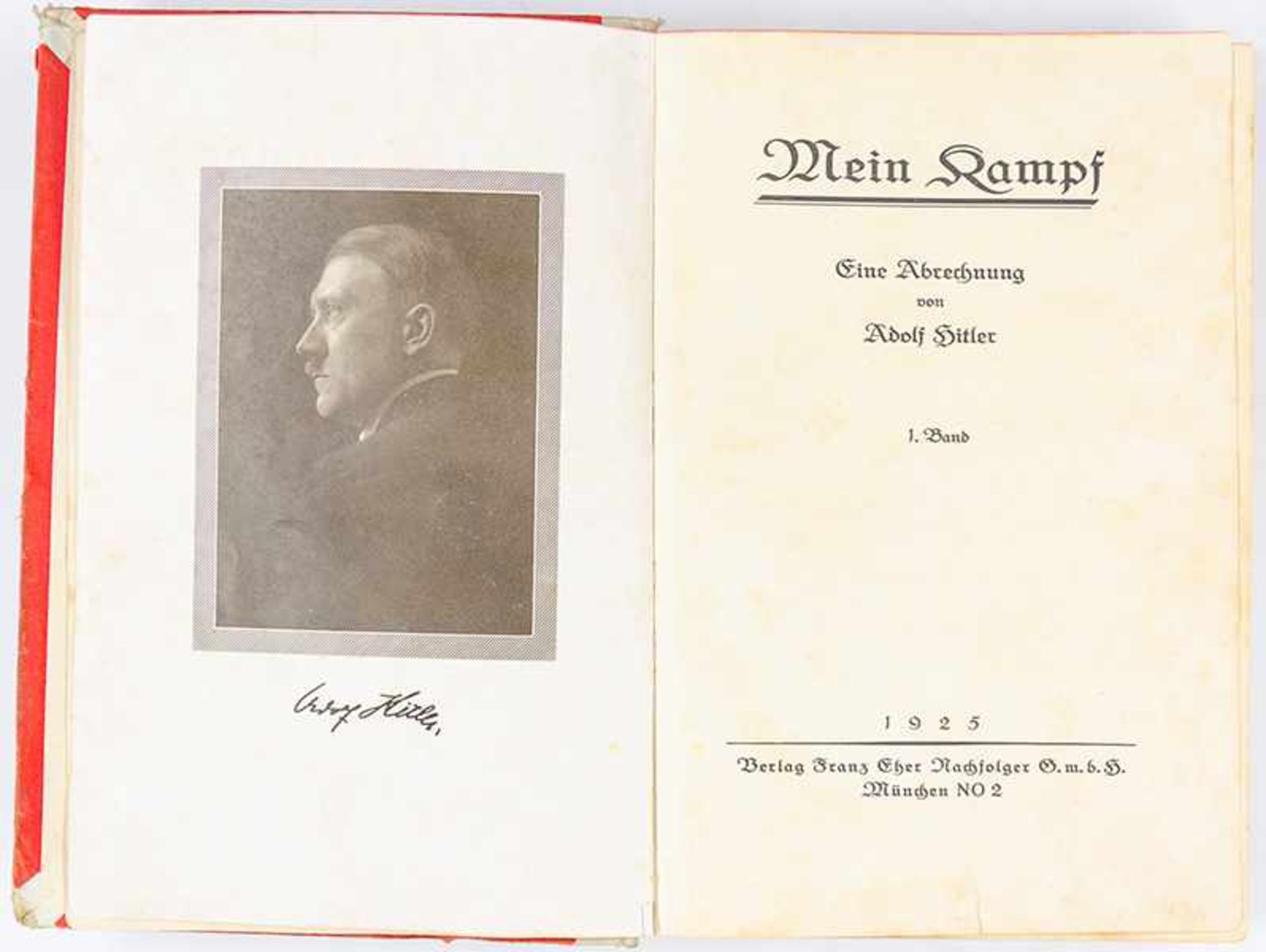 Nationalsozialismus - - Hitler, Adolf. Mein Kampf. Eine Abrechnung. 1. Band (von 2). Mit - Bild 4 aus 6