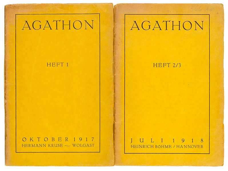 Agathon. Heft 1 und 2/3 in zwei Heften. Mit 6 Original-Lithographien nach Zeichnungen von Josef - Image 5 of 5