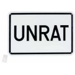 Ulrichs, Timm. Unrat/Natur. Zweiseitige Serigraphie auf Blechschild. Mit signiertem und nummeriertem