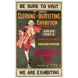 Plakate - - Fourth annual clothing and outfitting exhibition. Farbig lithographiertes Plakat.