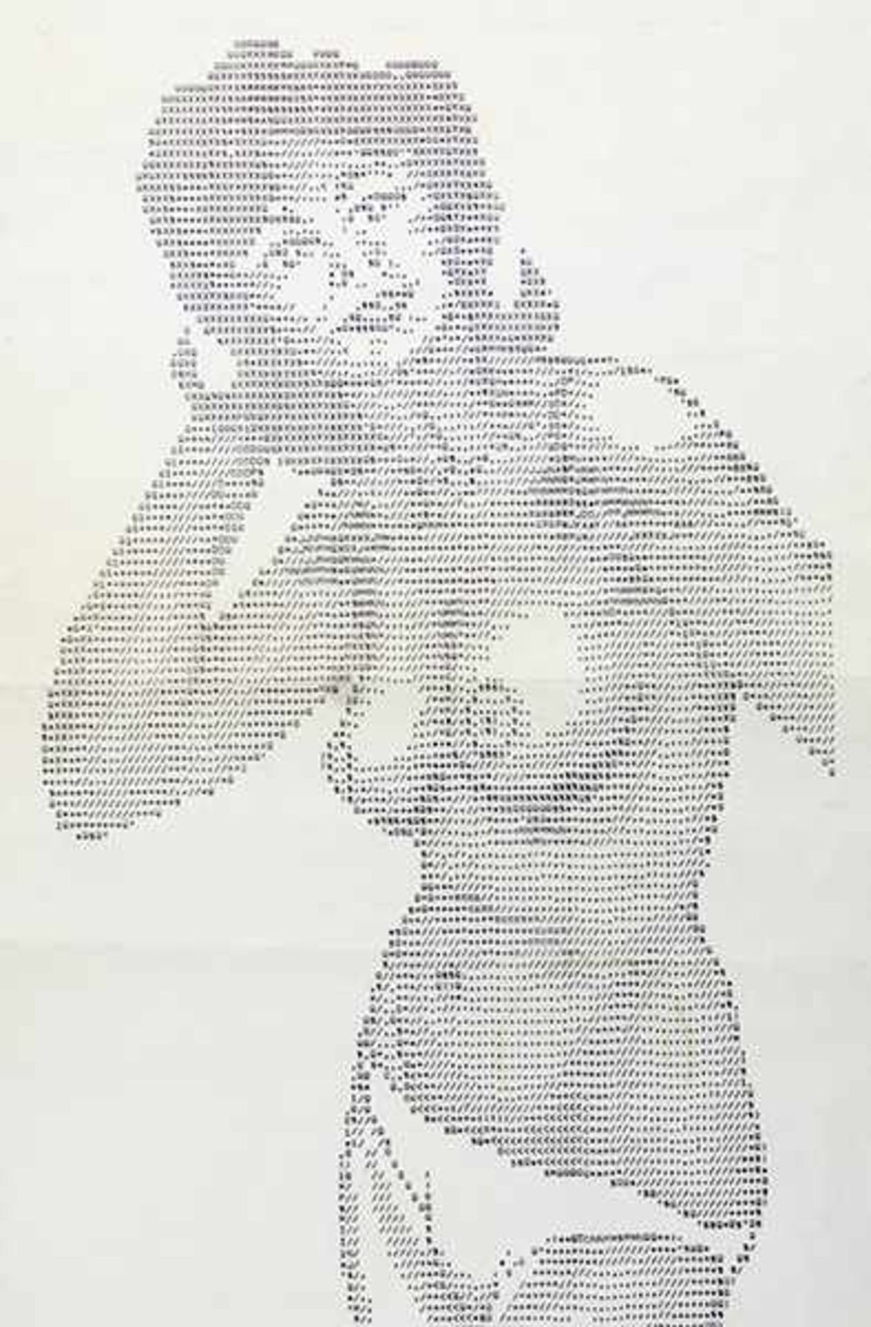 ASCII Art - - Pin-up. Nadeldrucker auf Endlospapier. In der letzten Zeile signiert mit "*ETER* - Bild 3 aus 5