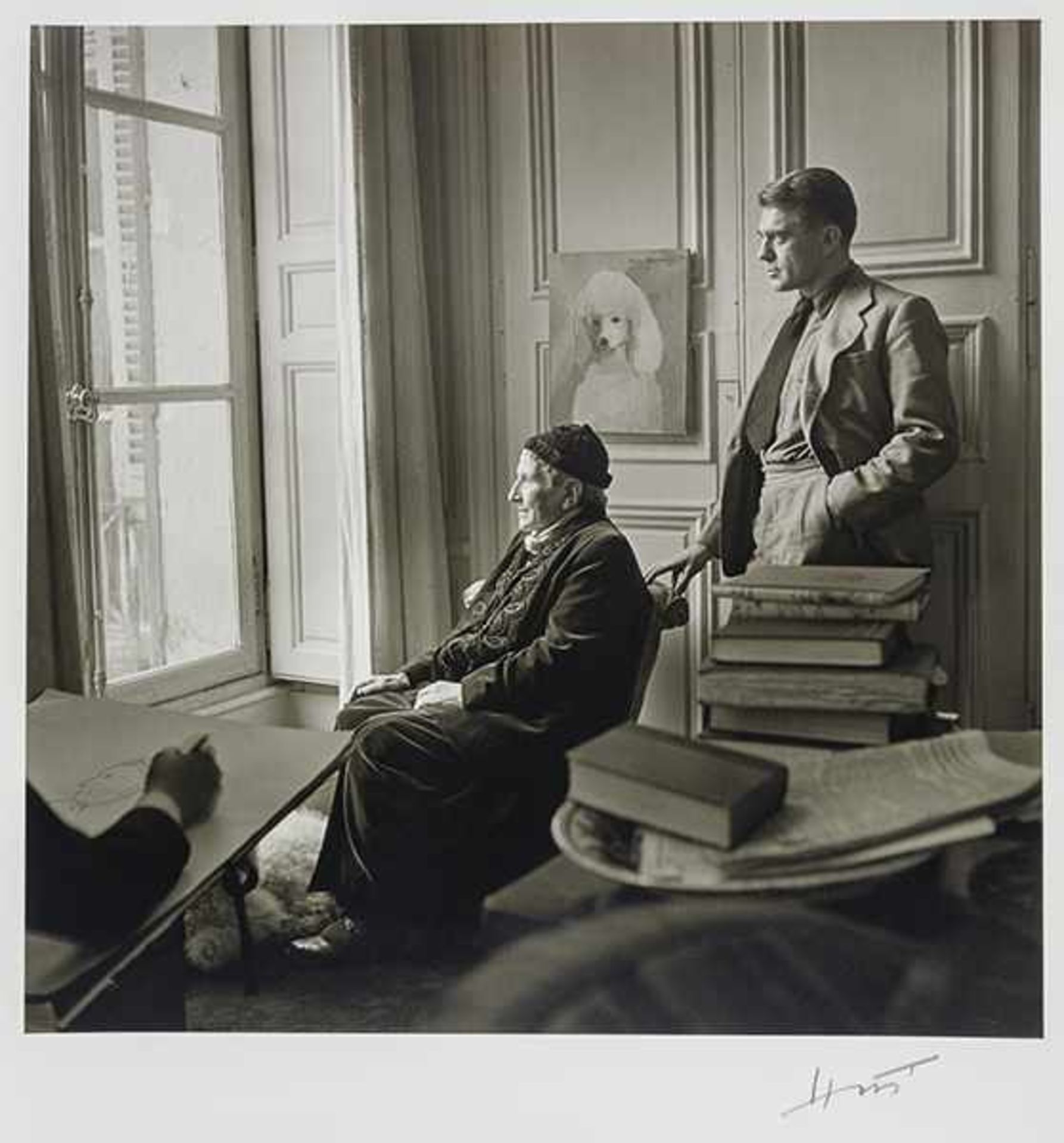 Horst P. Horst (das ist: Horst Paul Albert Bohrmann). Gertrude Stein mit Horst P. Horst, Paris.