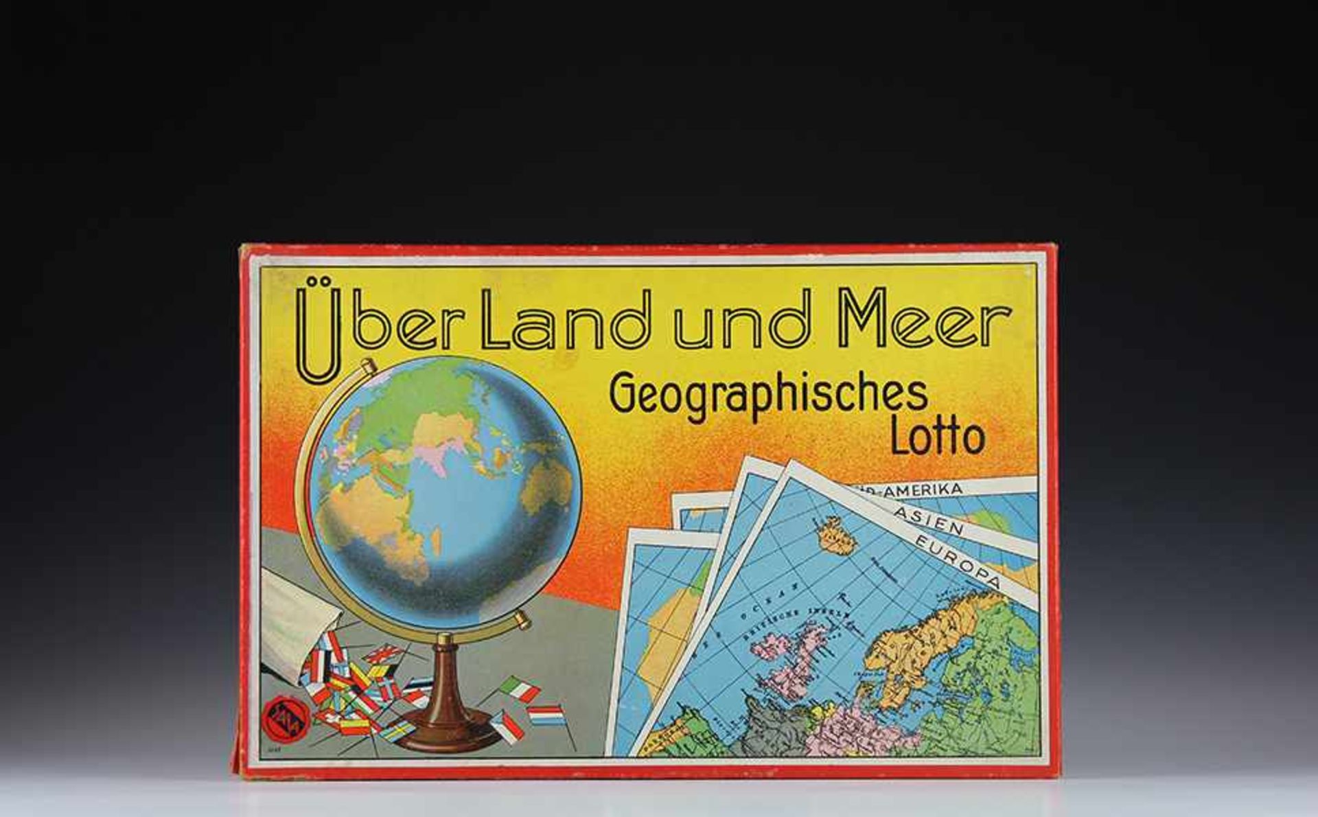 Globen - Astronomie - - Geographisches Lotto "Über Land und Meer". SALA um 1924, bestehend aus 6 - Bild 2 aus 2