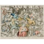 Liefrinck Hans I. Le grasse Cuisine. Und: Le maigre Cuisine. 2 Kupferstiche nach Pieter Brueghel