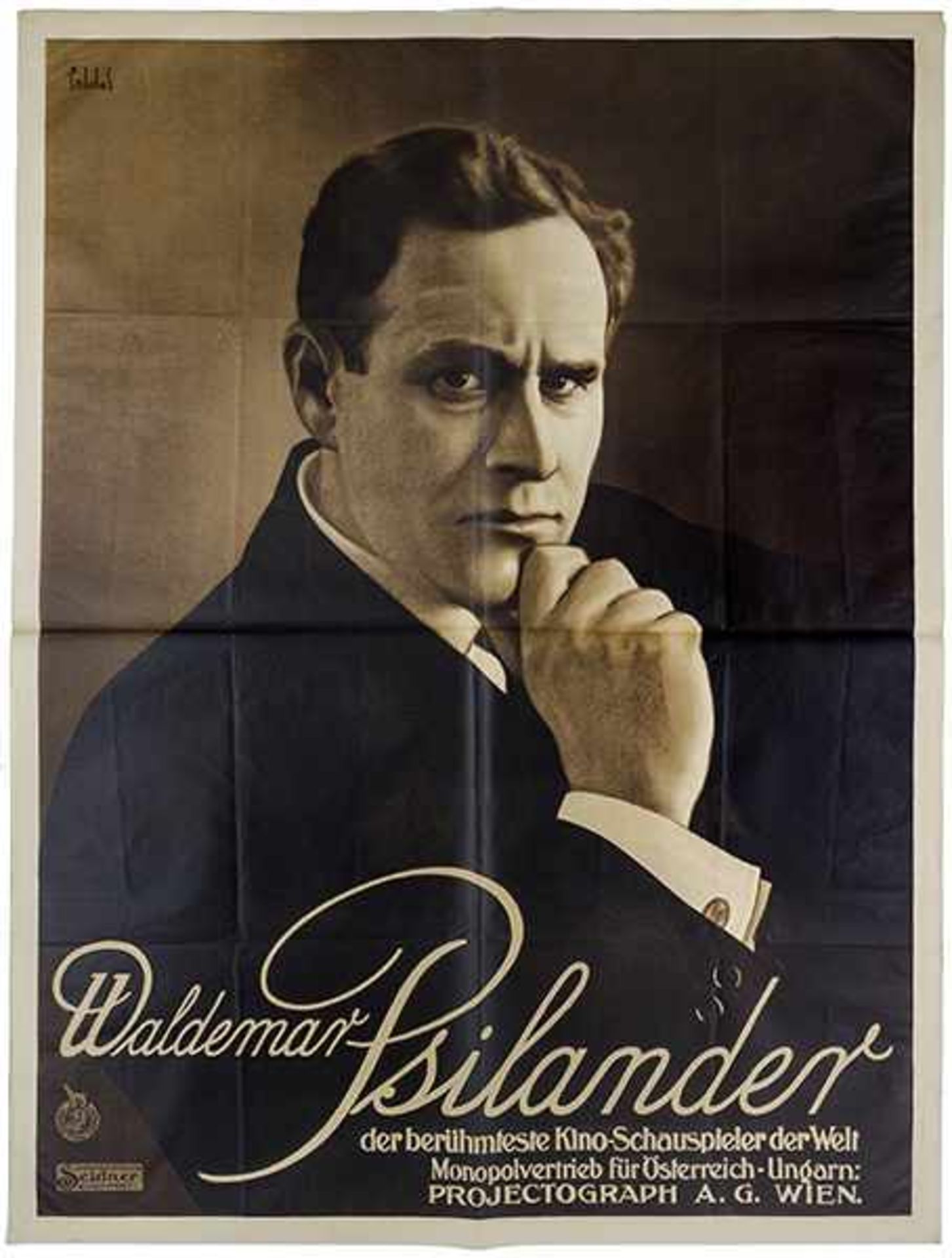 Plakate - - Földes, Imre. Waldemar Psilander, der berühmteste Kino-Schauspieler der Welt.